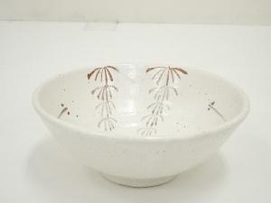 粉引メダカ図茶碗